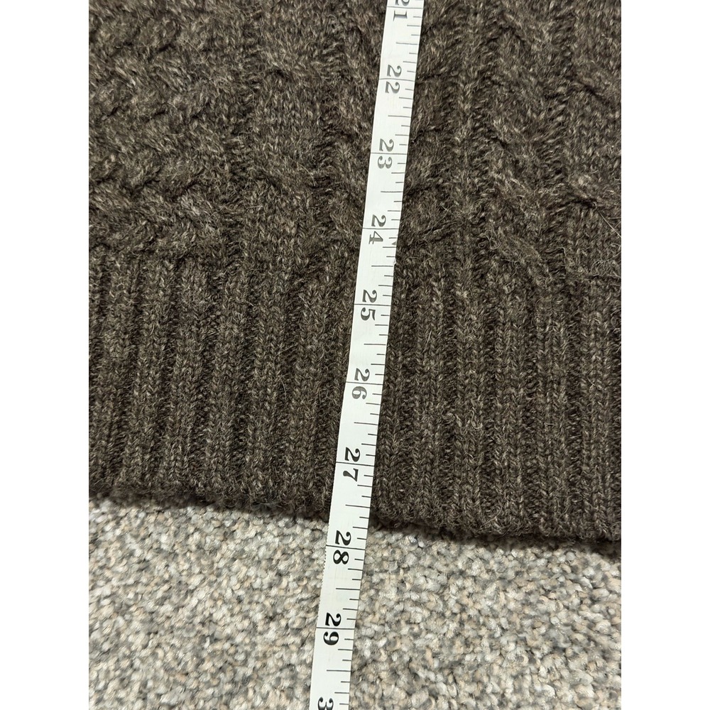 Pendleton Men's Shetland Fisherman Wool Cable Knit Sweater Small Brown - Picture 7 of 9